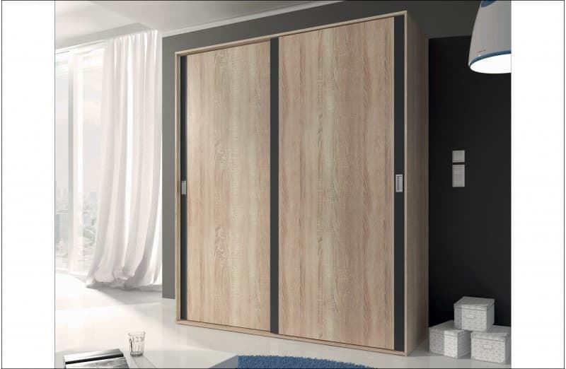 Armario con 2 Puertas y 3 Cajones Sable Dormitorio Económico Juvenil - Imagen 2