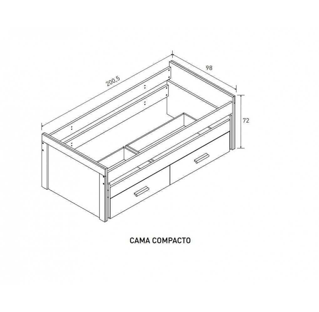 Cama Compacta con Cajones - Imagen 4