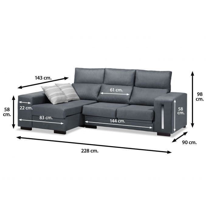 Chaiselongue Ekolive 3 Plazas Gris Marengo - Imagen 5