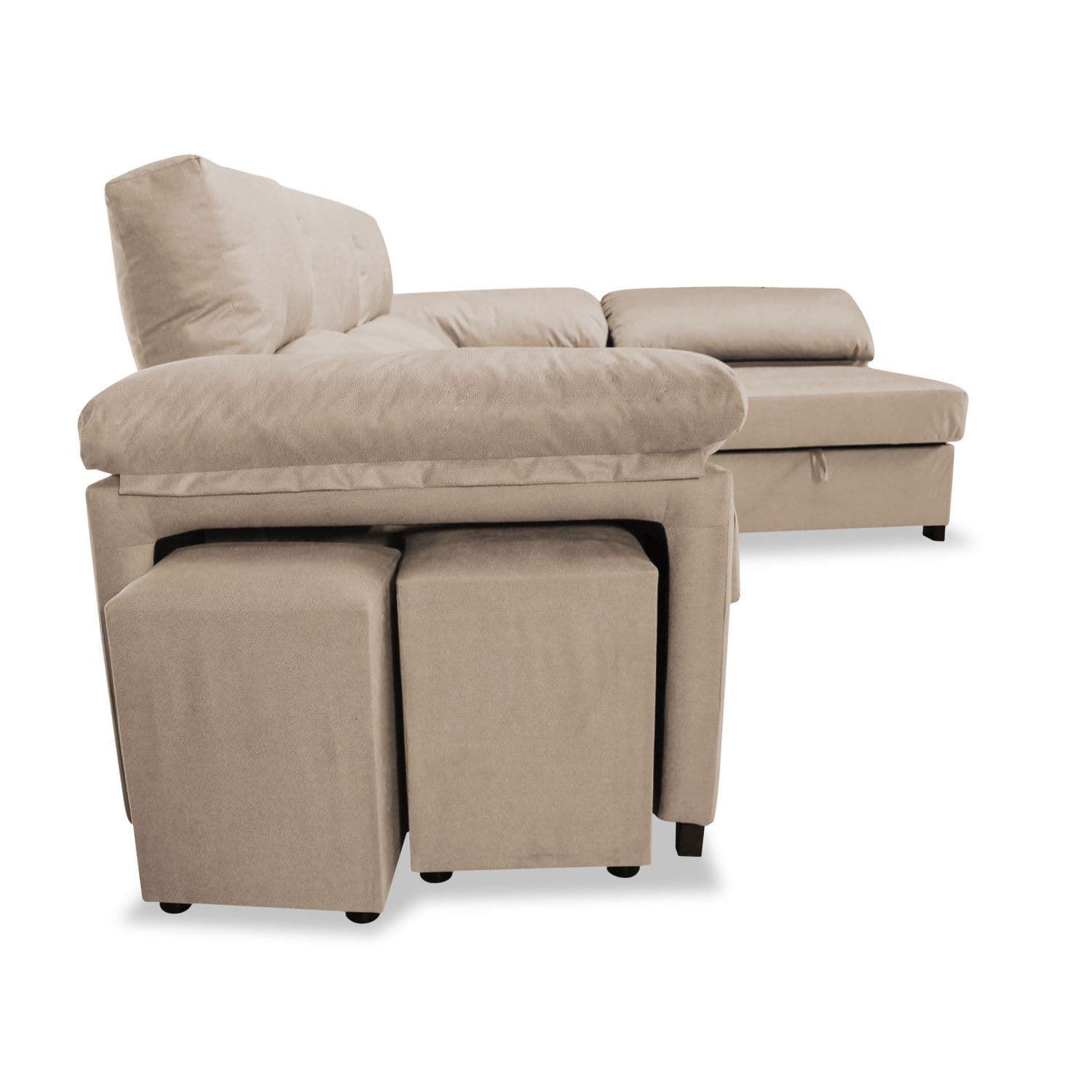 Chaiselongue Ekolive Abatible 3 Plazas Beige - Imagen 6