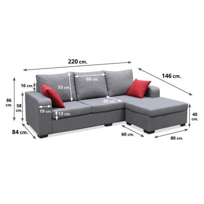 Chaiselongue Kio Amazonas 3 Plazas Gris - Imagen 6