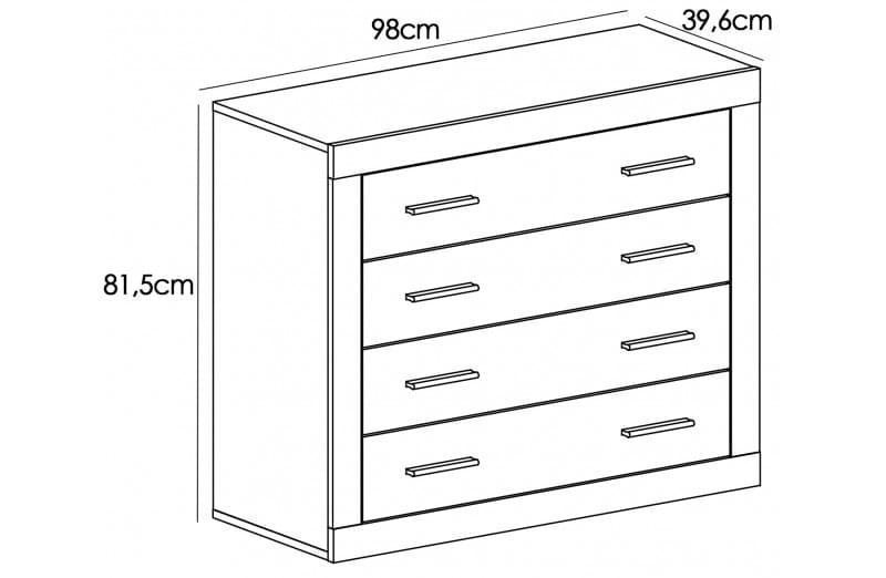 Cómoda 4 Cajones Lara - Imagen 5