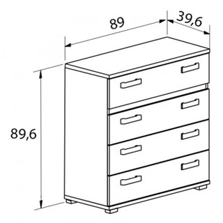 Cómoda 4 Cajones Rambla - Imagen 2