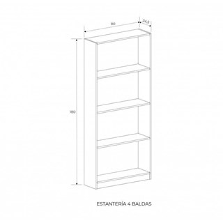 Estantería Aura 4 Estantes - Imagen 2