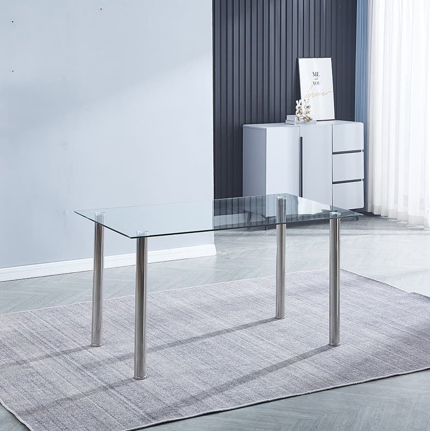 Mesa Comedor 4 Patas Metálicas Oliva 120x80 - Imagen 1