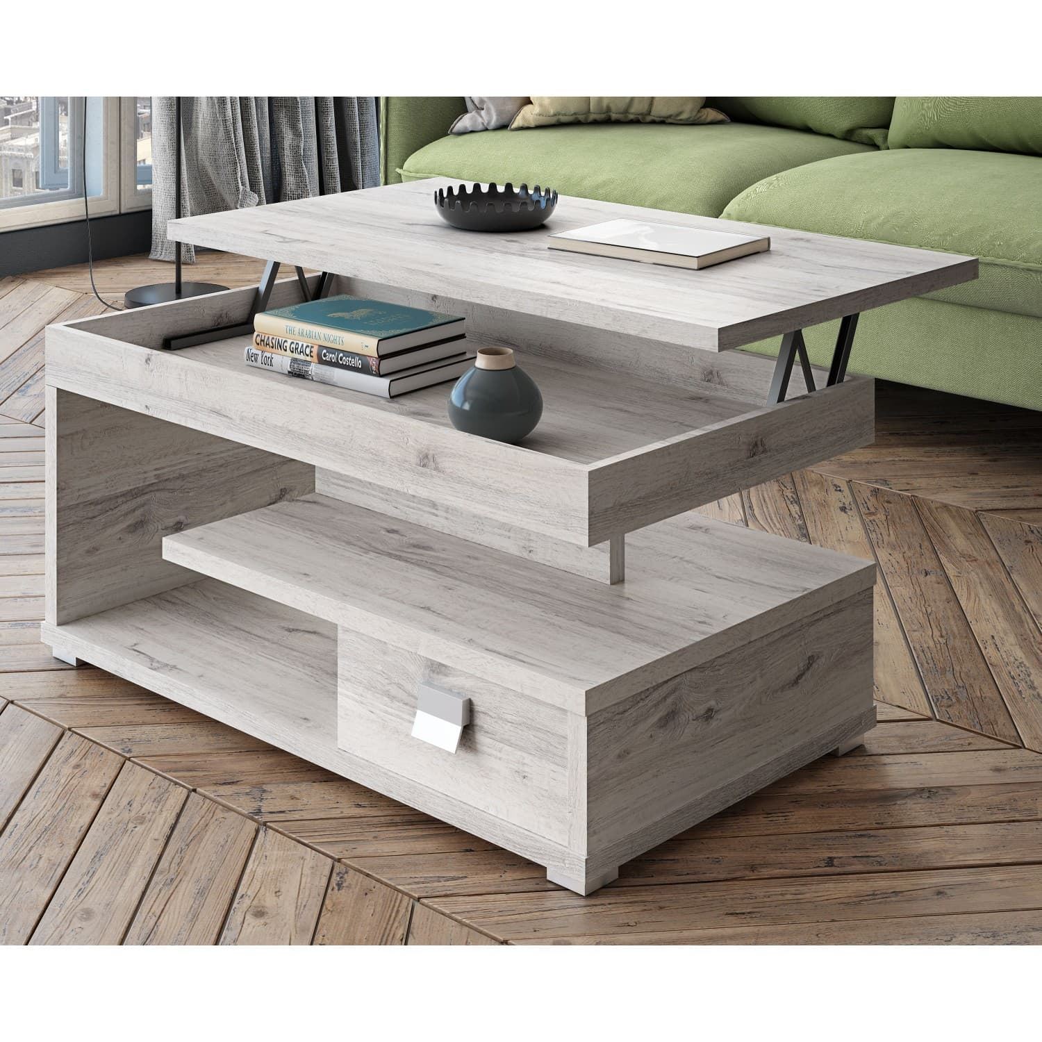 Mesa Con Cajón y Centro Elevable Atalanta Económico Ártico - Imagen 1