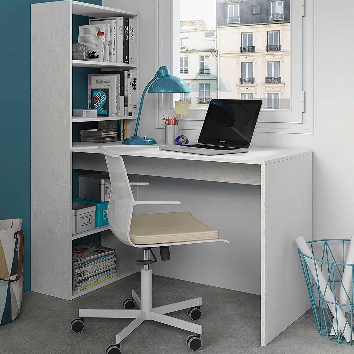 Mesa estudio con estantes Roble - Imagen 1