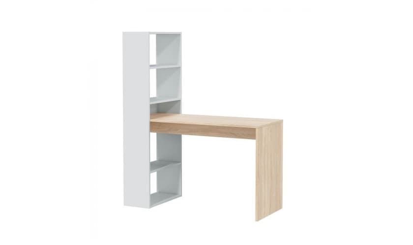Mesa estudio con estantes Roble - Imagen 2