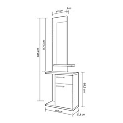 Mueble Recibidor con Espejo - Imagen 2