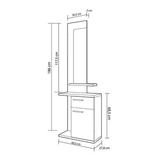 Mueble Recibidor con Espejo - Imagen 2