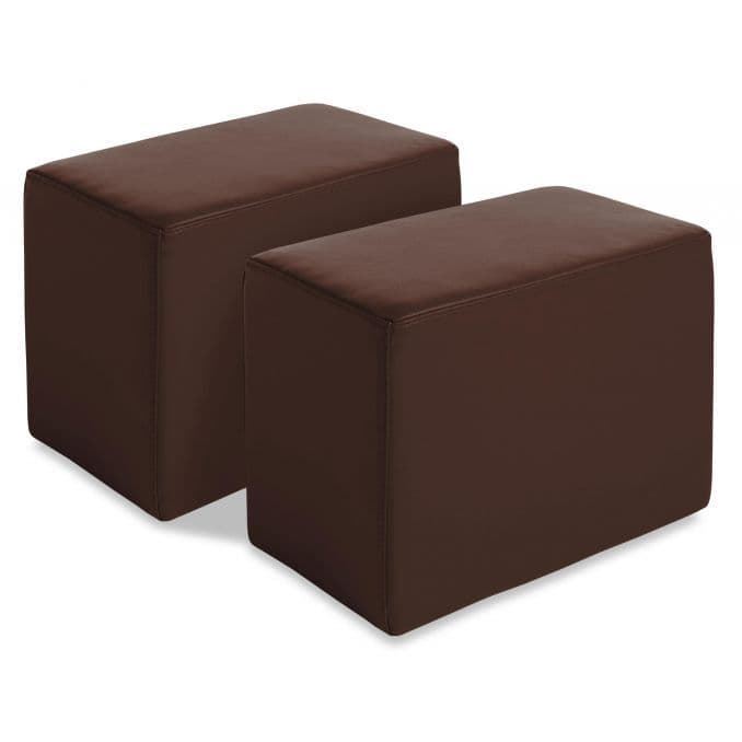 Pack de 2 Pufs Polipiel Chocolate - Imagen 1