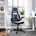Silla Gaming de Malla color Negro Azul y Gris Oscuro - Imagen 1