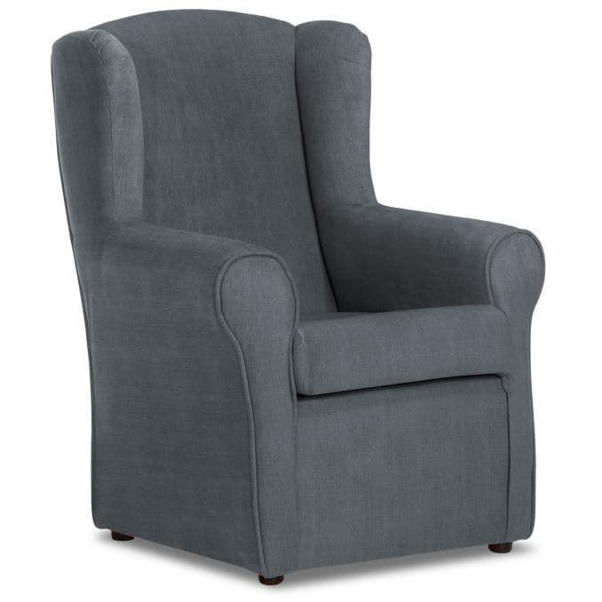 Sillón Orejero Susana Gris Marengo Tapizado Antimanchas - Imagen 1