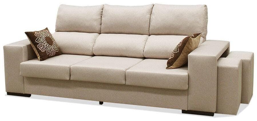 Sofá Antonio 3 Plazas Beige Acualine® Reclinable - Imagen 1